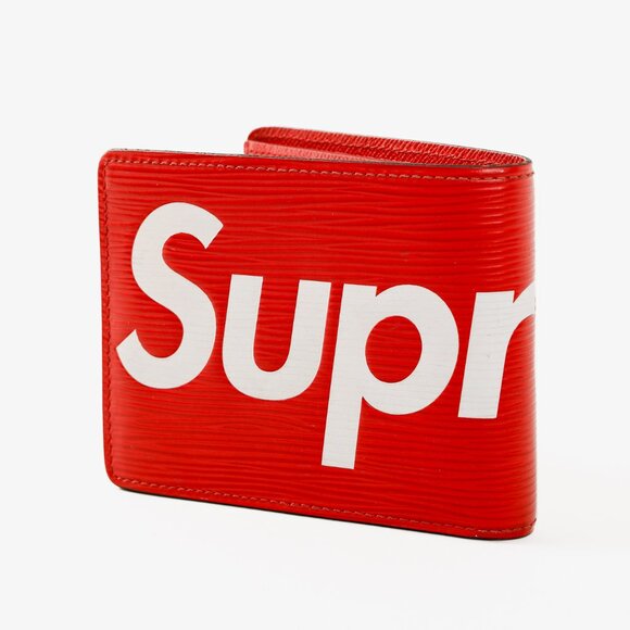 Louis Vuitton X Supreme Slender Red Epi Leather Billfold Wallet - Picture 4 of 9